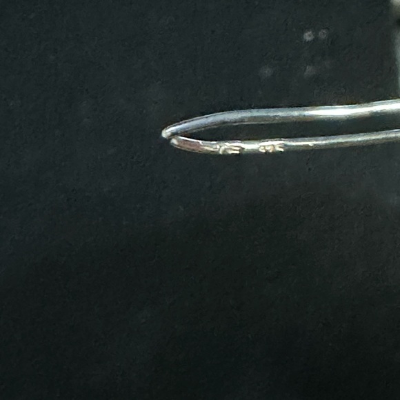 Vintage Sterling Silver Etched Drop Earrings - Picture 6 of 7